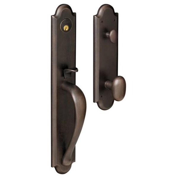 Baldwin Full Dummy Handlesets Distressed Oil Rubbed Bronze 6402.402.LFD - main